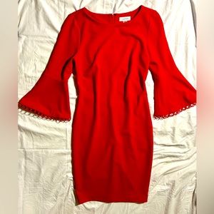 Calvin Klein red dress size 4